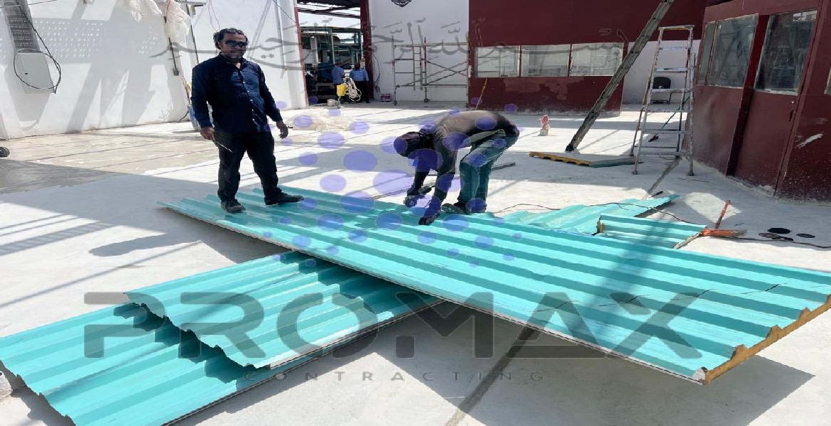 Dolphin Radiators Reroofing Works - metal roof waterproofing project by Promax in Dubai, UAE